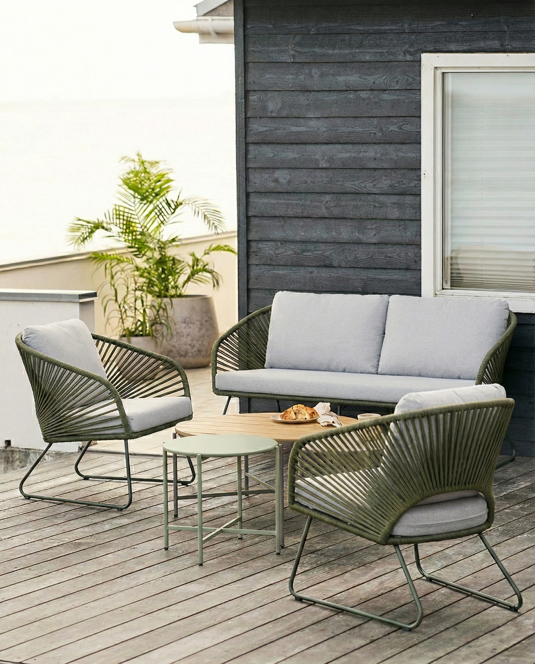 Novella Loungegrupp – Grå / Grön