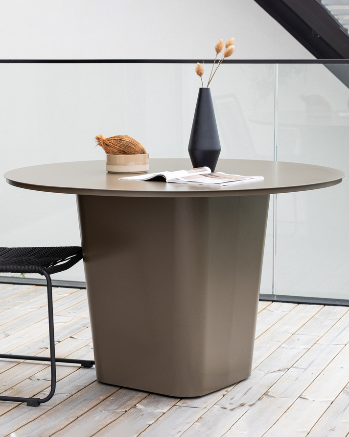 Santa Fe Matbord ⌀120 Brun Aluminium