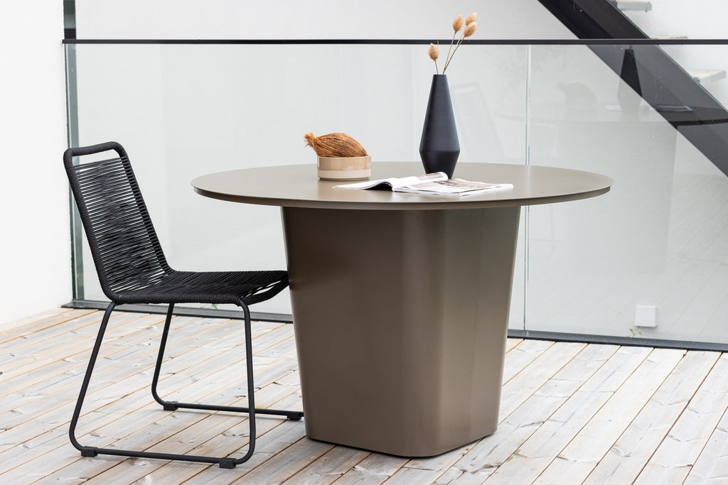 Santa Fe Matbord ⌀120 Brun Aluminium