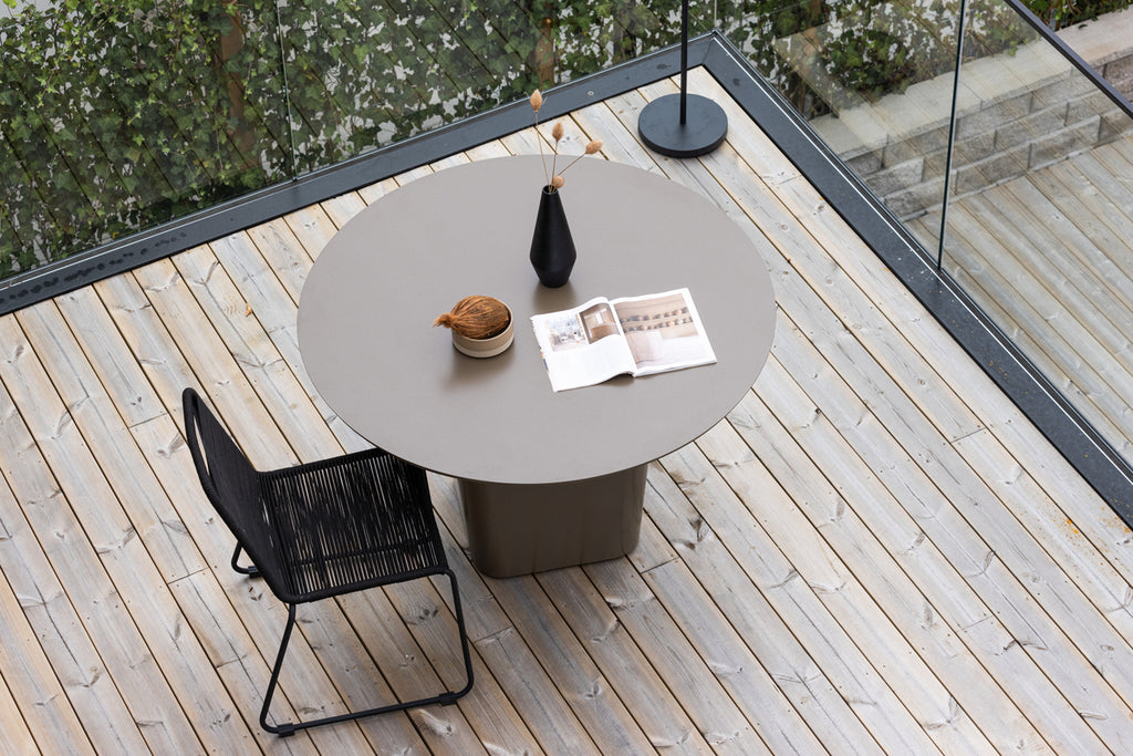 Santa Fe Matbord ⌀120 Brun Aluminium