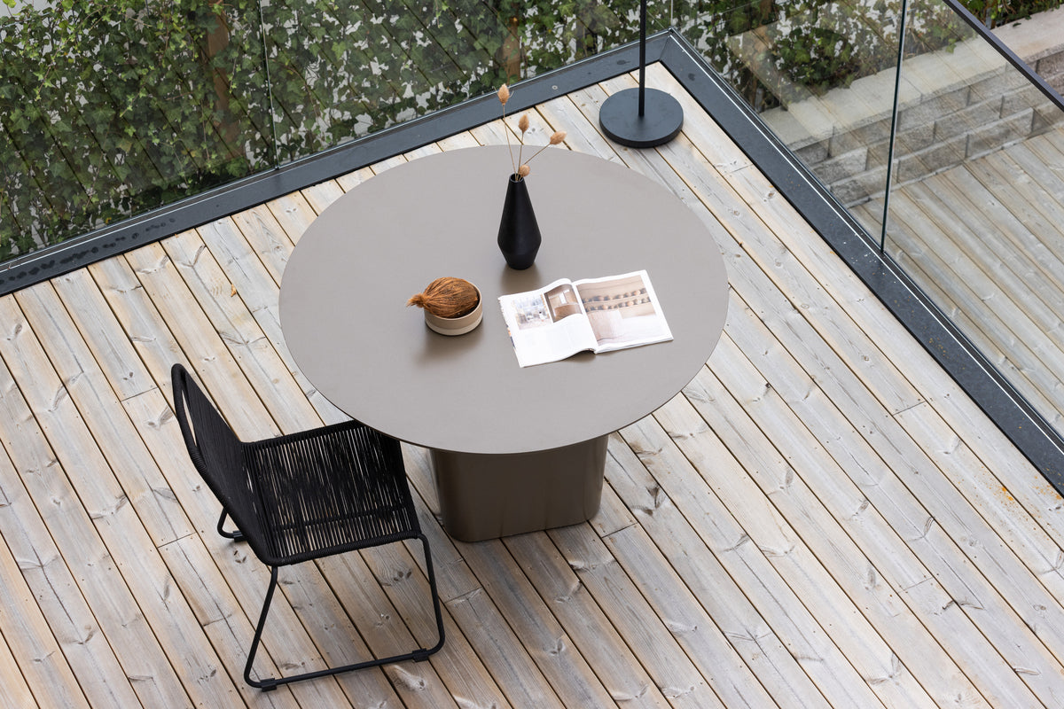Santa Fe Matbord ⌀120 Brun Aluminium
