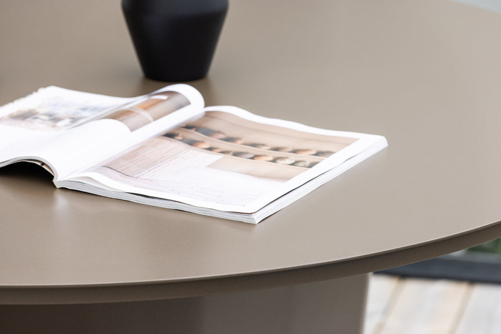 Santa Fe Matbord ⌀120 Brun Aluminium