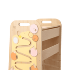 Lärtorn PLAY XL 5-i-1 med aktivitetspanel – mint och gul, 89 cm – Gelb – BusyKids