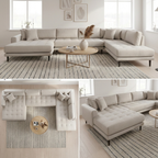 Lido U-soffa Open End – Stone