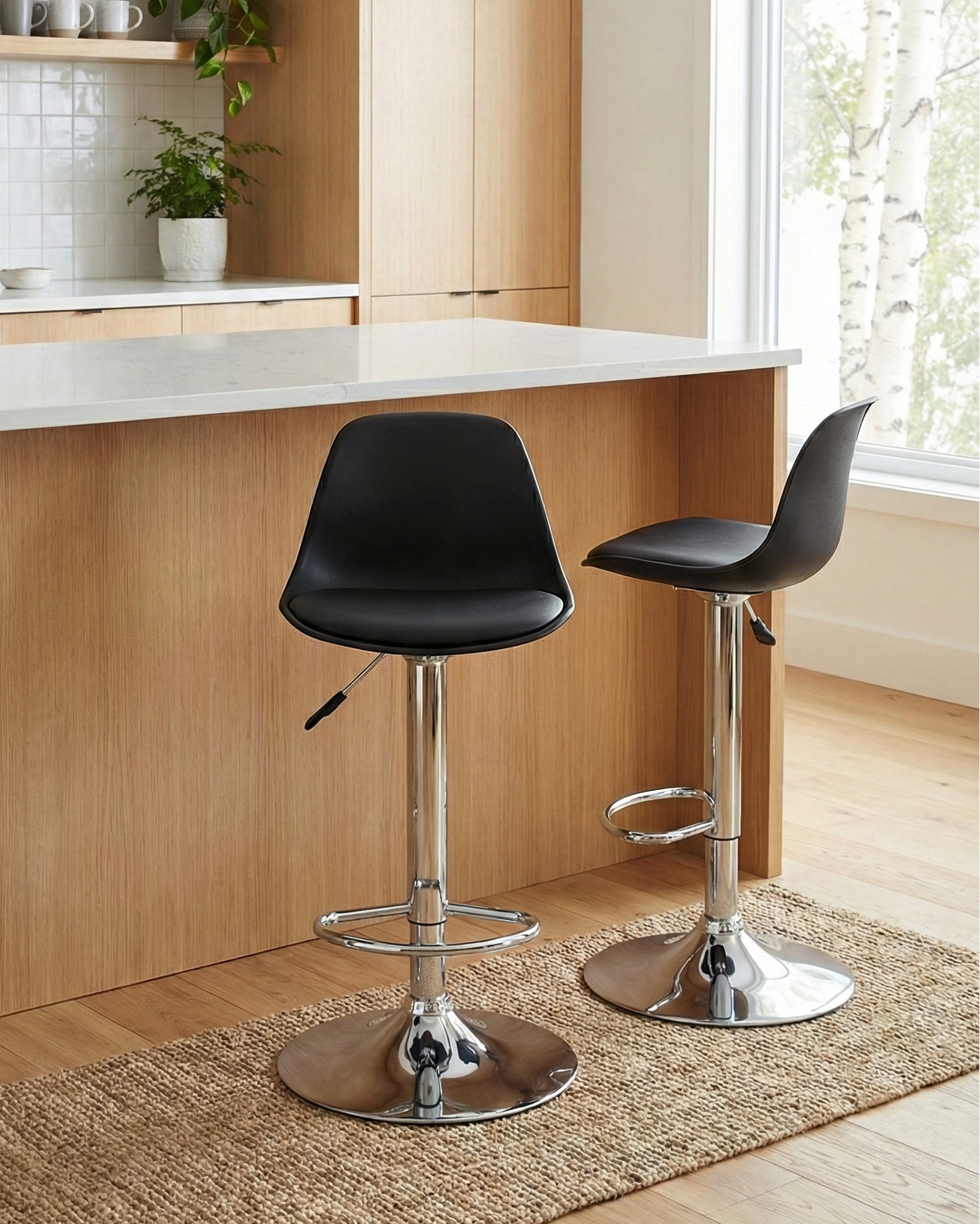 2-pack Trondheim Barstolar – Svart