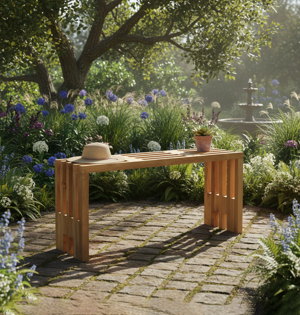 Benidorm Bänk – Natur Teak