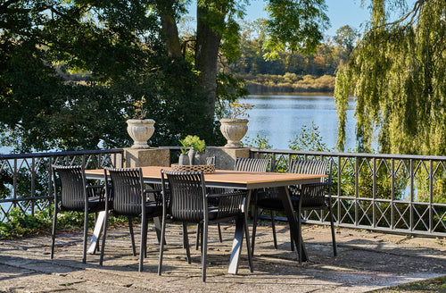 4-pack Tulsa Utestolar – Svart