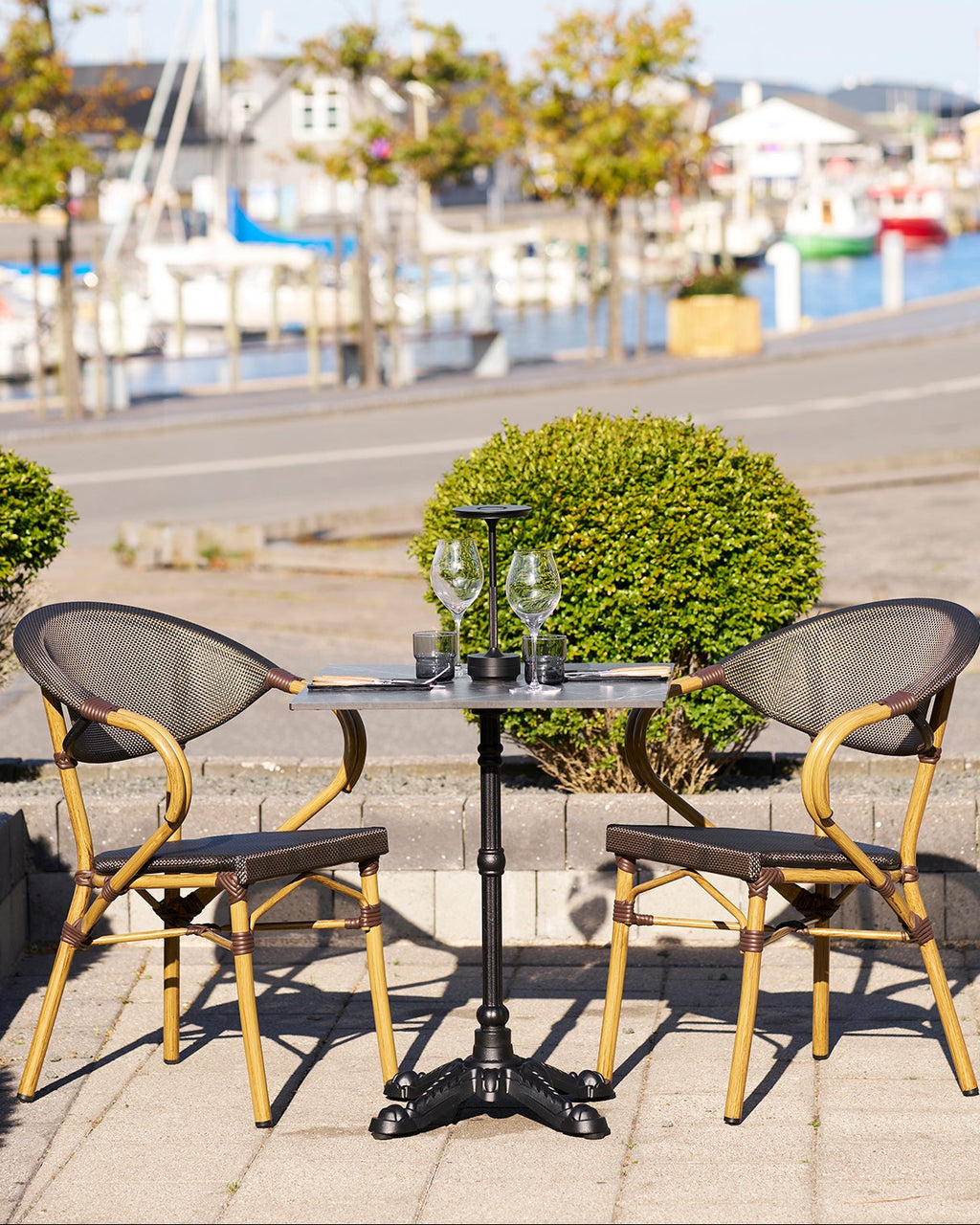 Bistro Cafebord – Grå / Svart