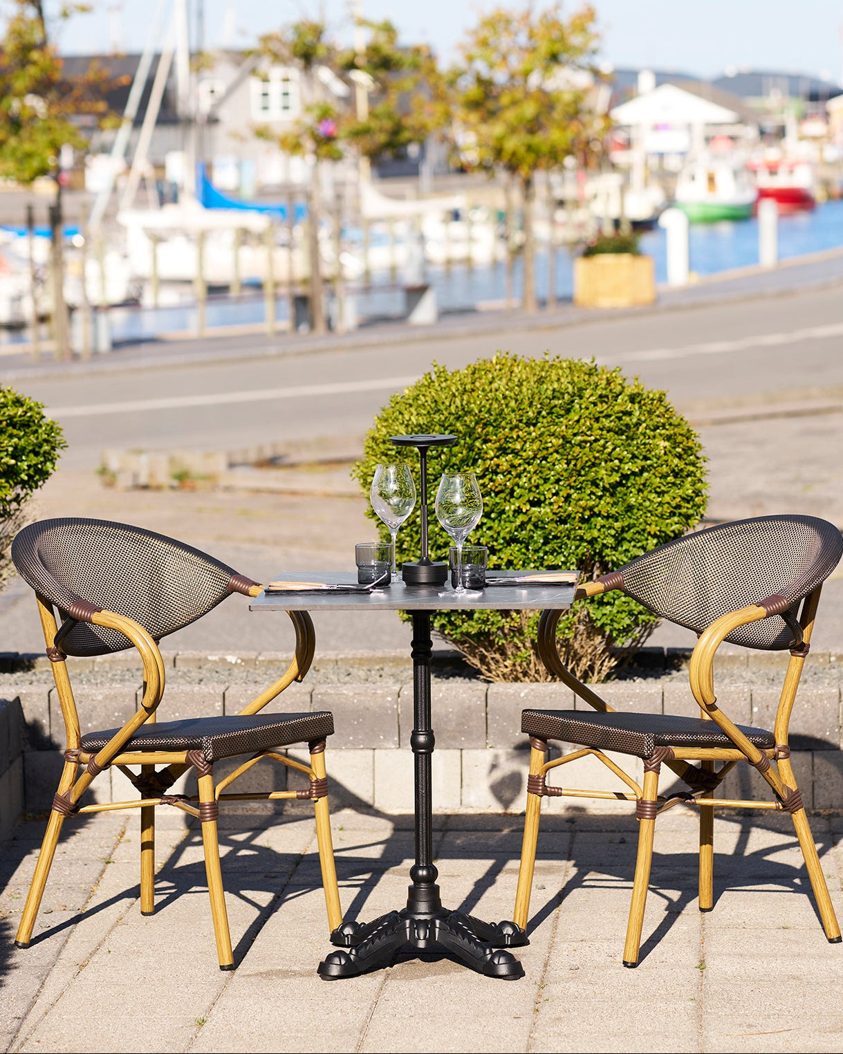 Bistro Cafebord – Grå / Svart