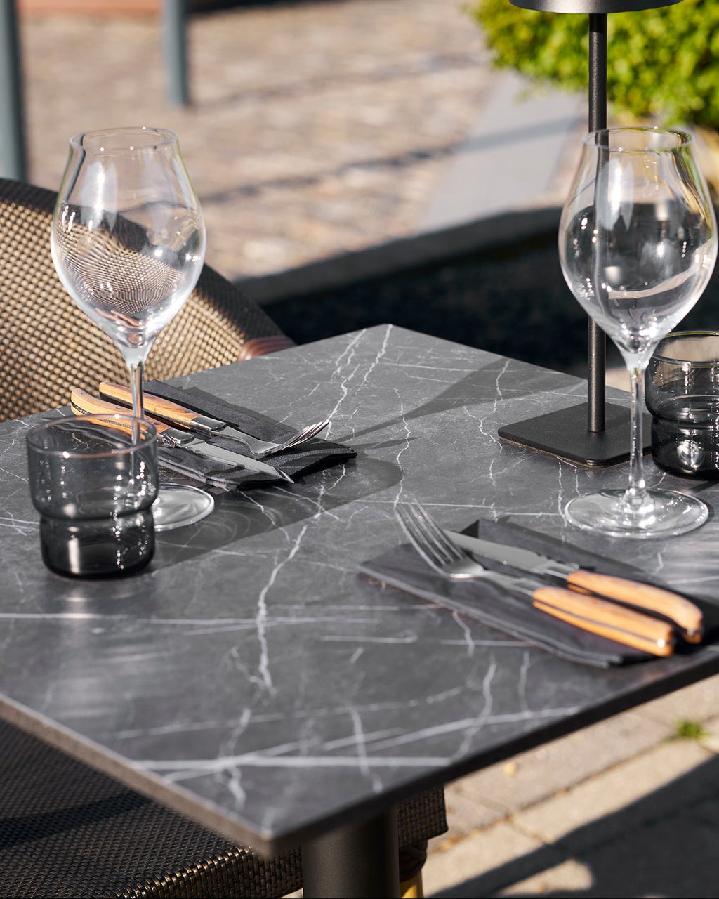 Bistro Cafebord – Grå / Svart