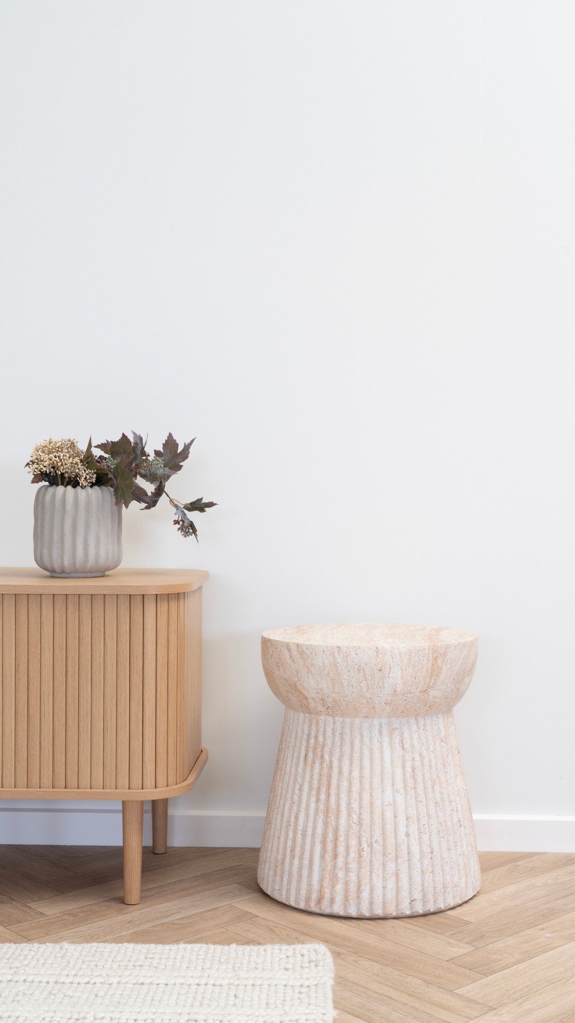 Bonn Sidobord – Natur Räfflad