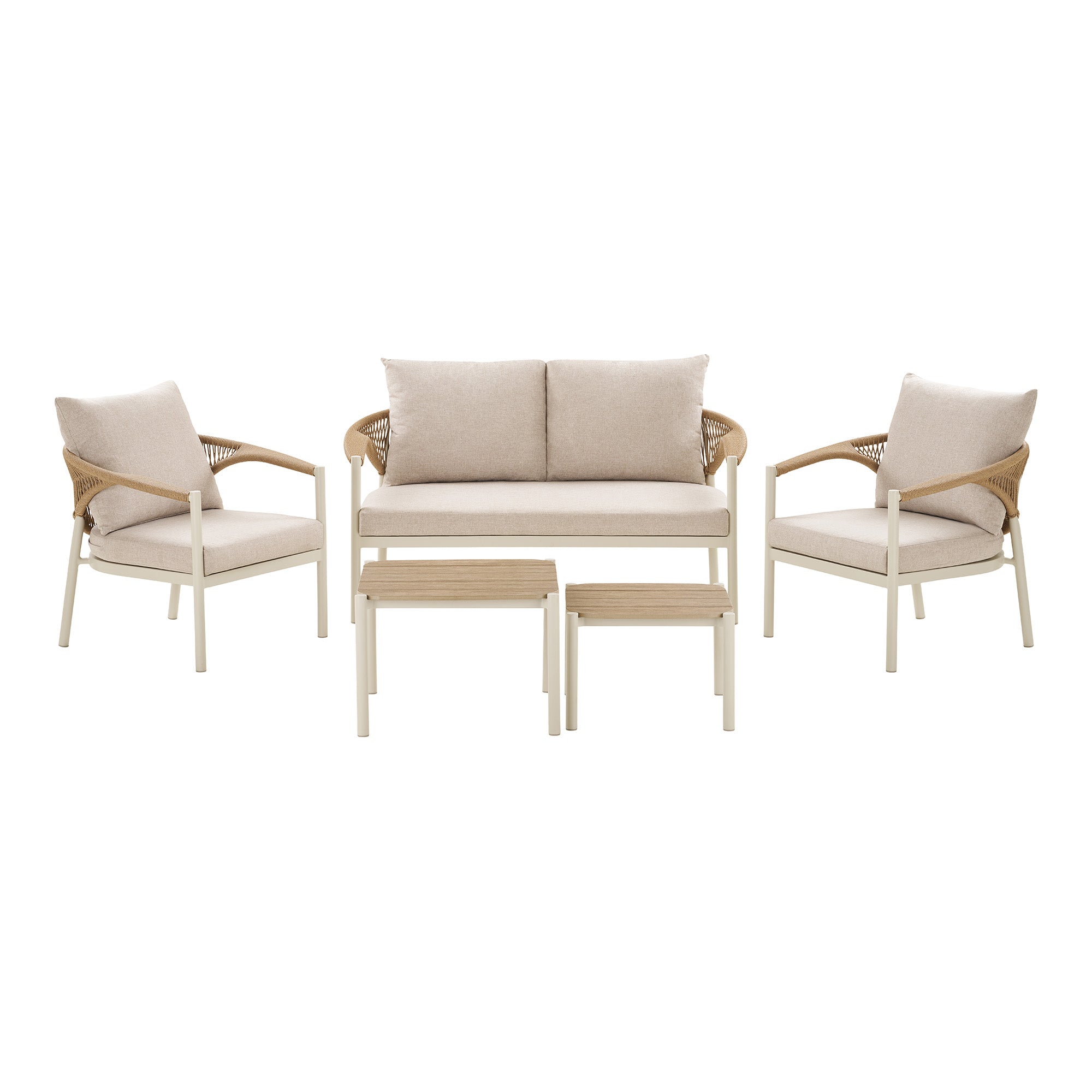 Abela Lounge Set – Sand / Natur