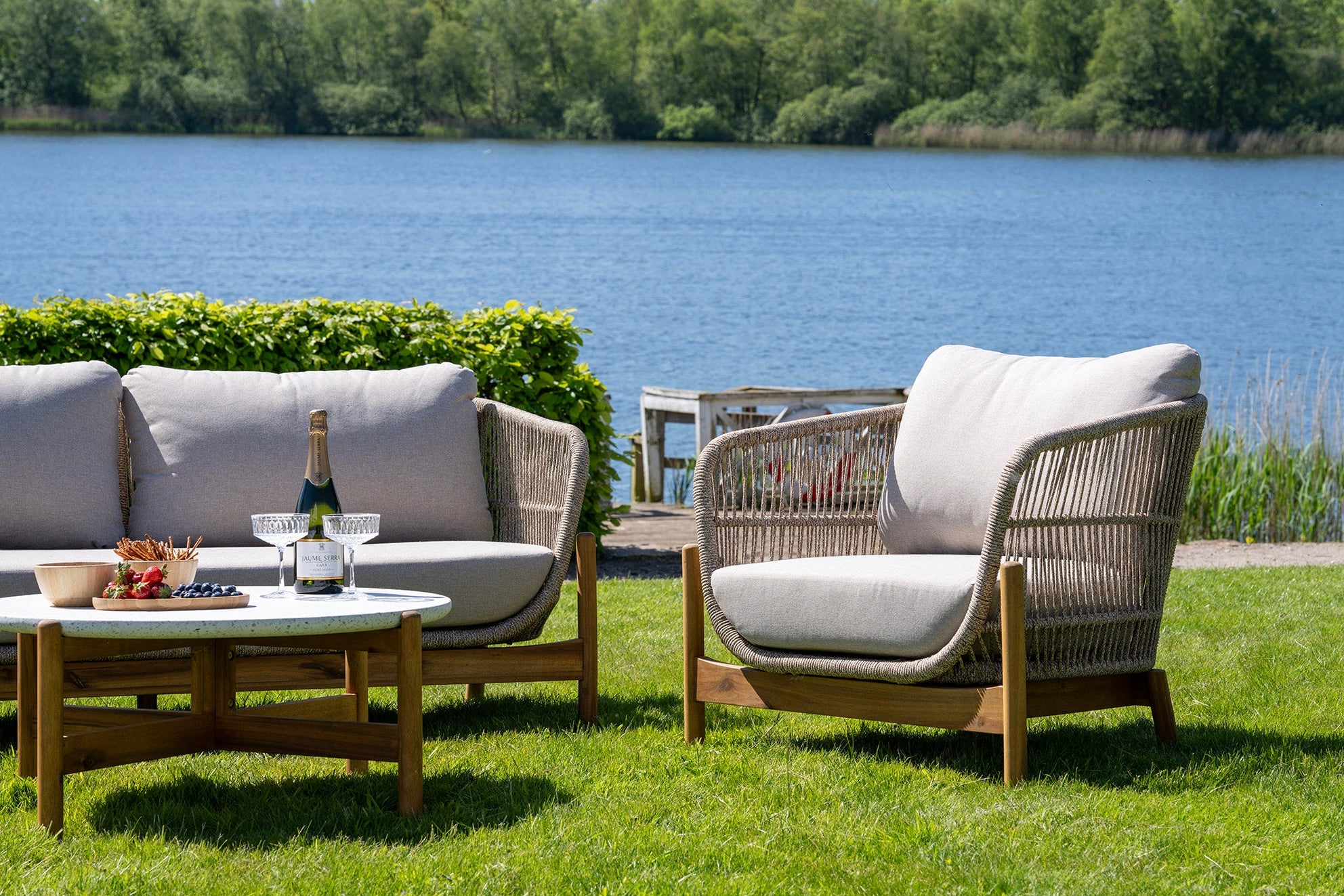 Terracina Loungegrupp – Brun / Beige