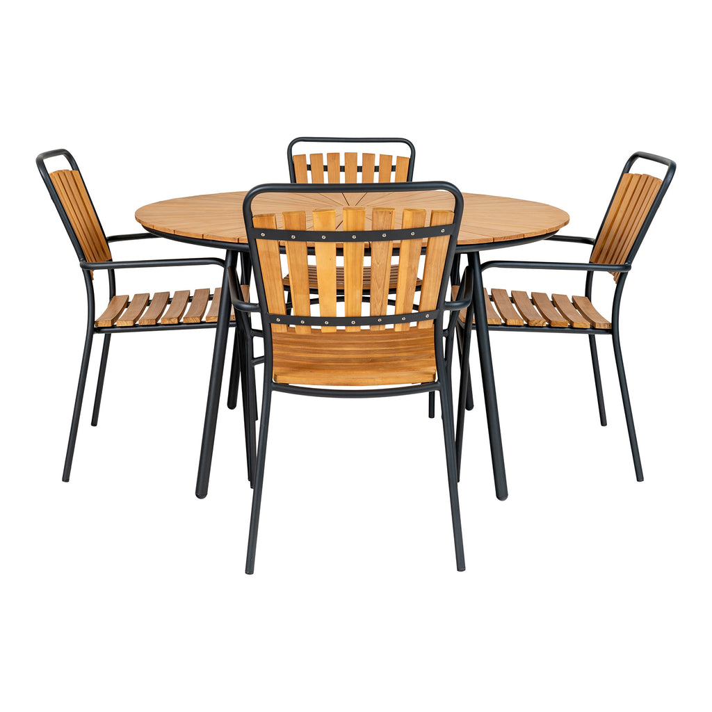 Cleveland Matbord – Natur Teak / Svart