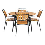 Cleveland Matbord – Natur Teak / Svart