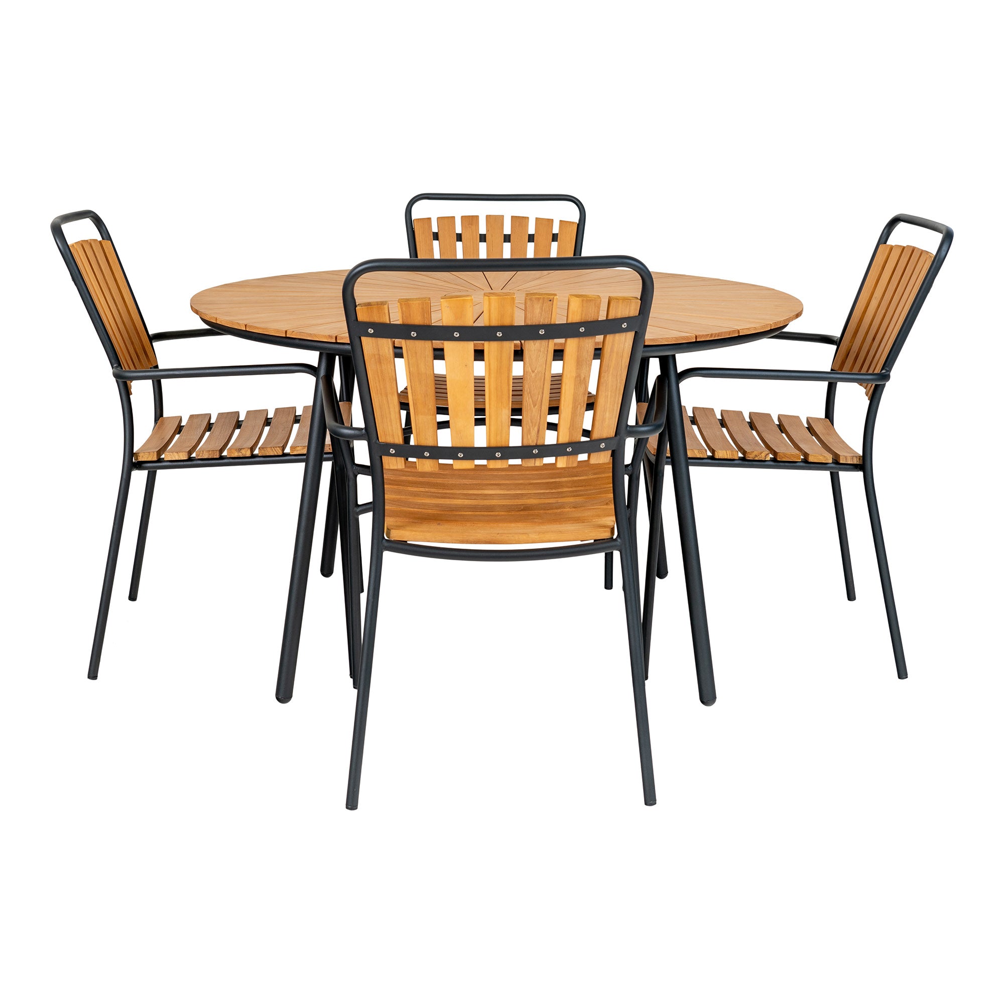 Cleveland Matbord – Natur Teak / Svart
