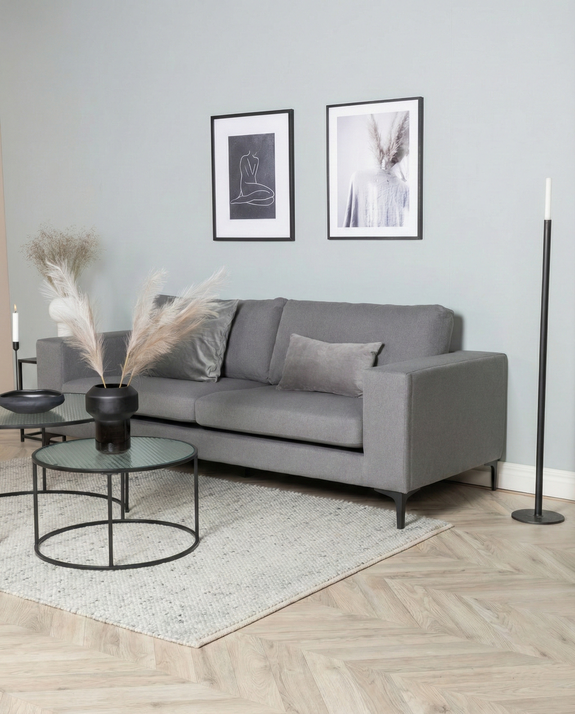 Bolero 3-sits soffa Grå