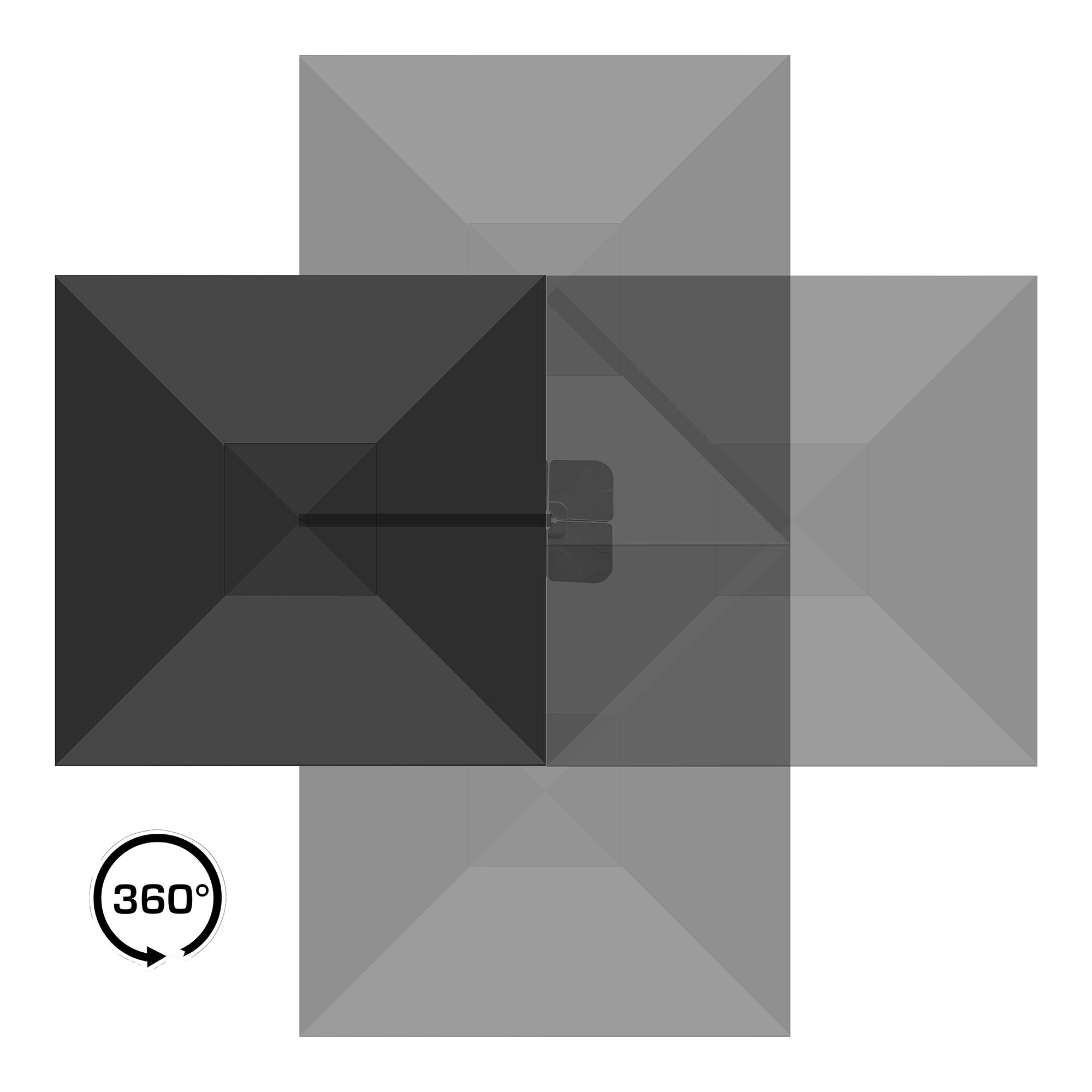 Baza Hängparasoll – Svart 3x3m