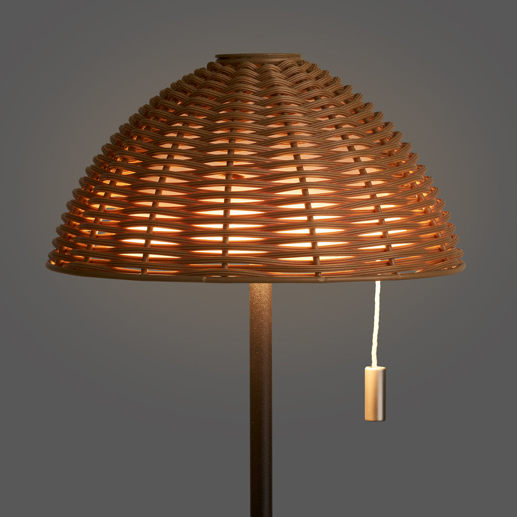 Wigan LED Bordslampa – Natur / Svart