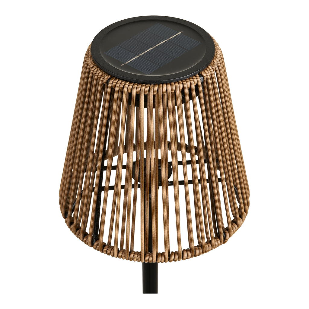 Salford Lampa med solpanel – Brun / Svart