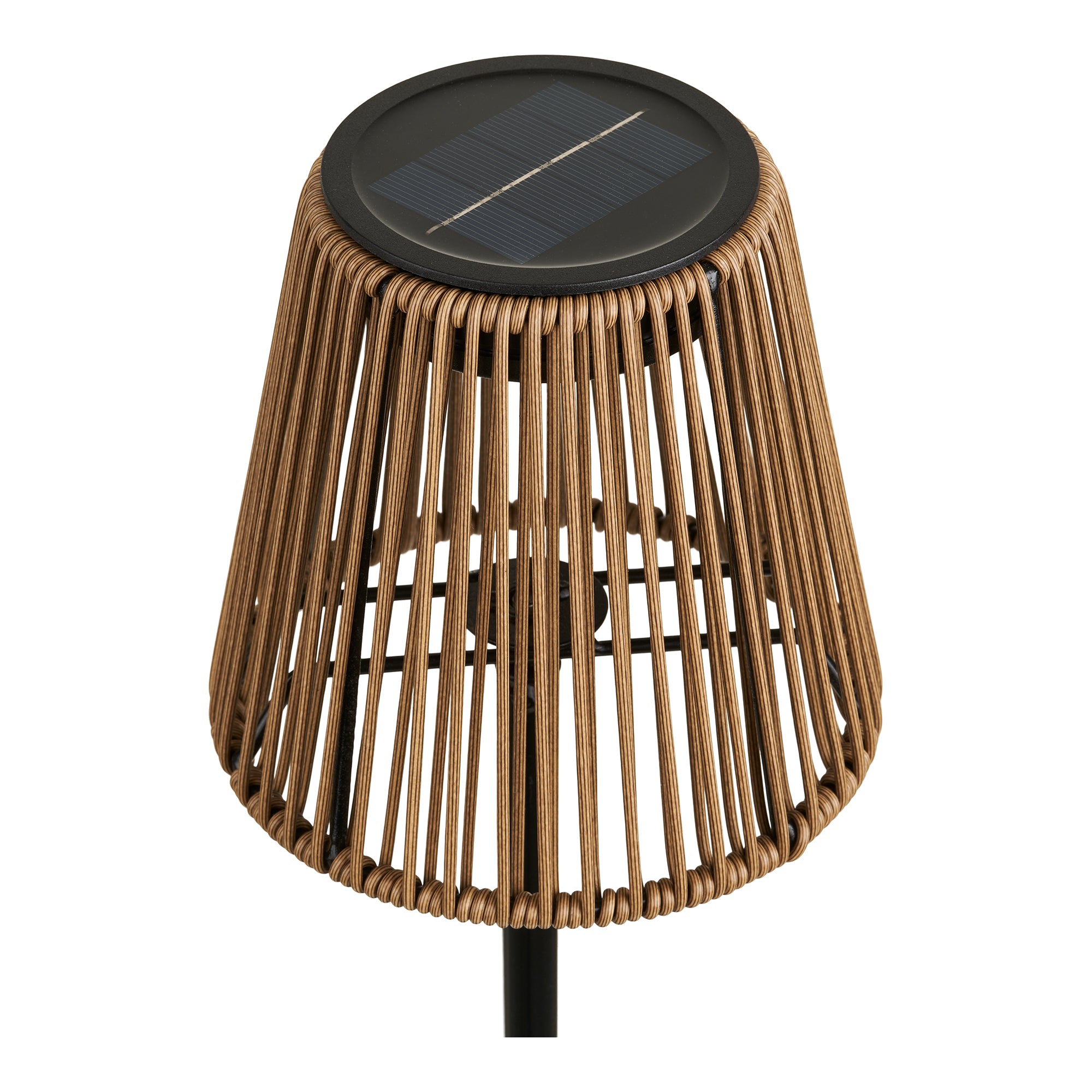 Salford Lampa med solpanel – Brun / Svart