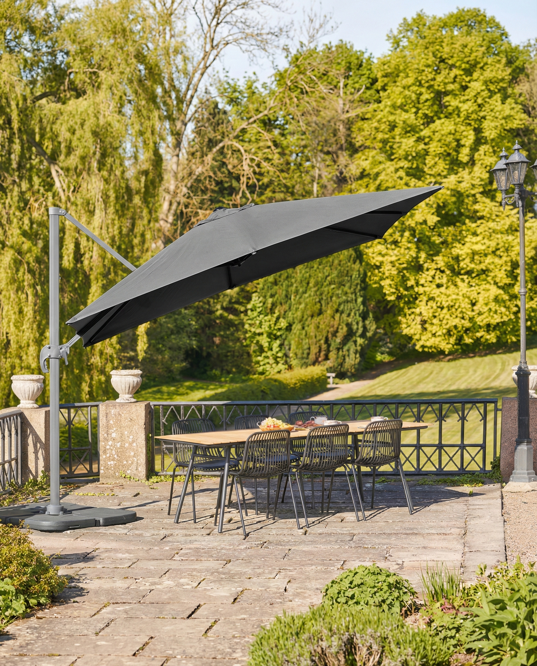 Baza Hängparasoll – Svart 3x3m