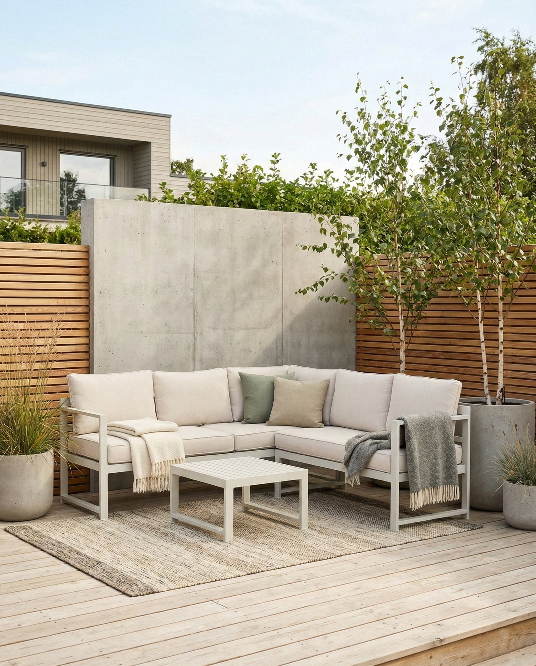 Salvador Hörngrupp Beige Aluminium