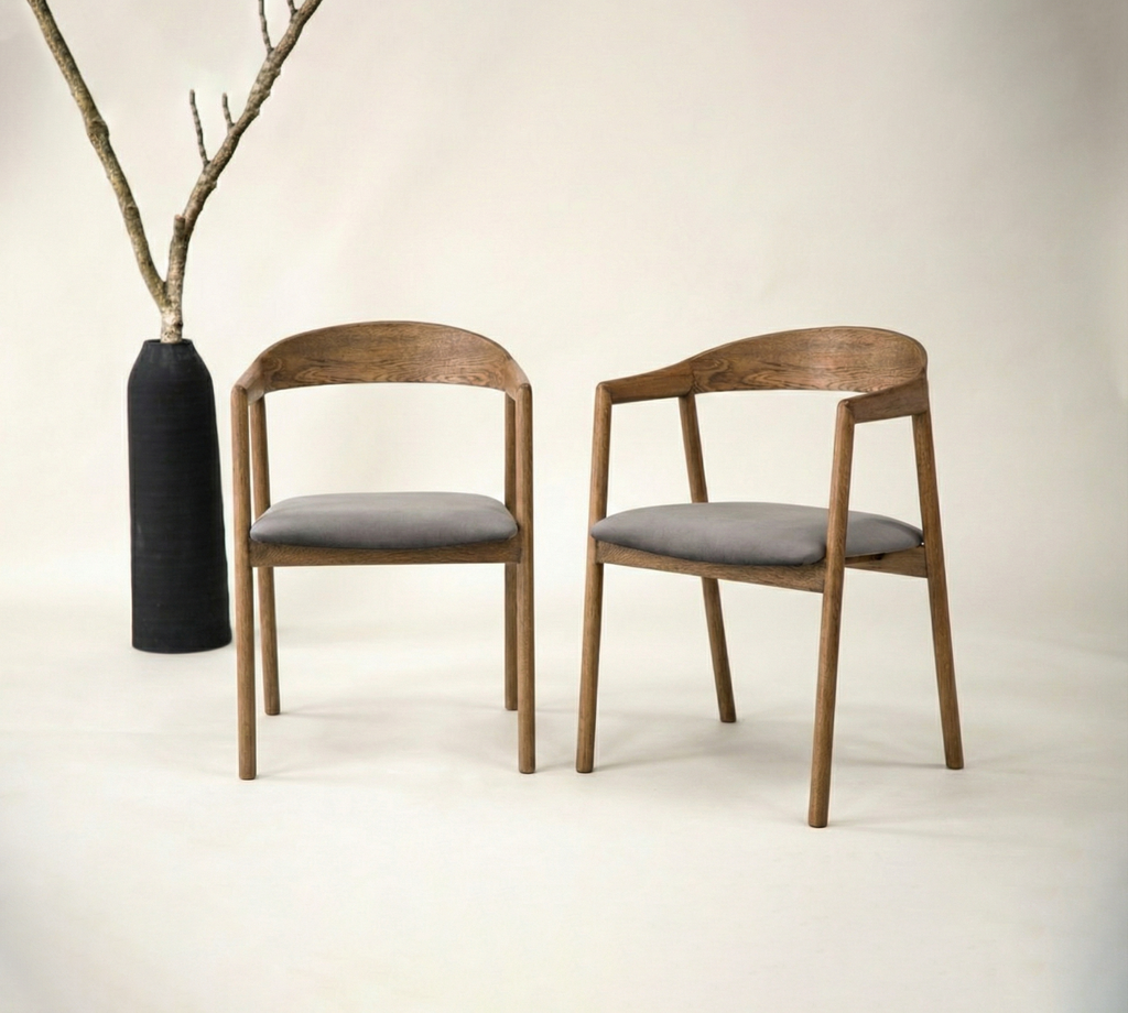 Långön Matstolar 2-pack Brun