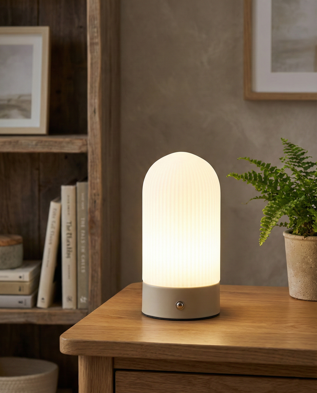 Ashford Bordslampa – Beige / Vit