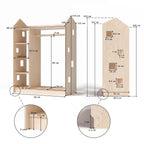Offener Kinderkleiderschrank in Form eines Hauses BusyKids – BusyKids