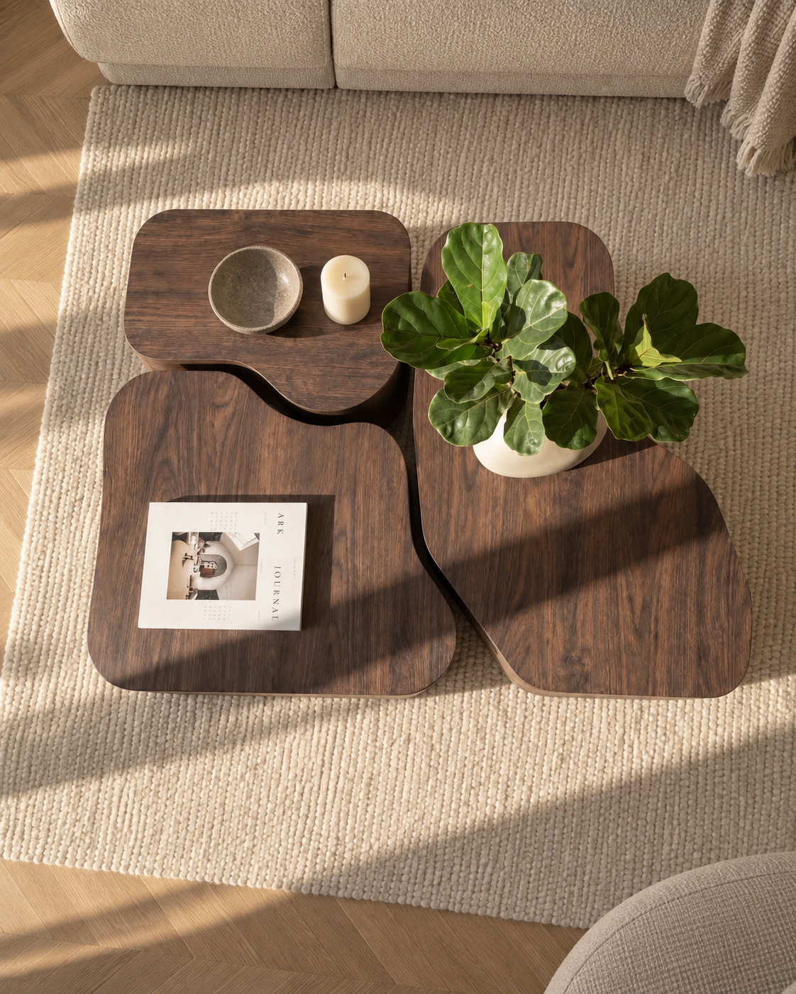 Nordland Soffbord 3-pack – Mocca