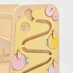 Lärtorn PLAY 5-i-1 – växande lärtorn med aktivitetspanel, 75 cm – Vanille – BusyKids