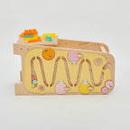Lärtorn PLAY 5-i-1 – växande lärtorn med aktivitetspanel, 75 cm – Vanille – BusyKids
