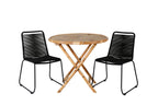Cane Cafebord ⌀80 + Matstolar 2-pack