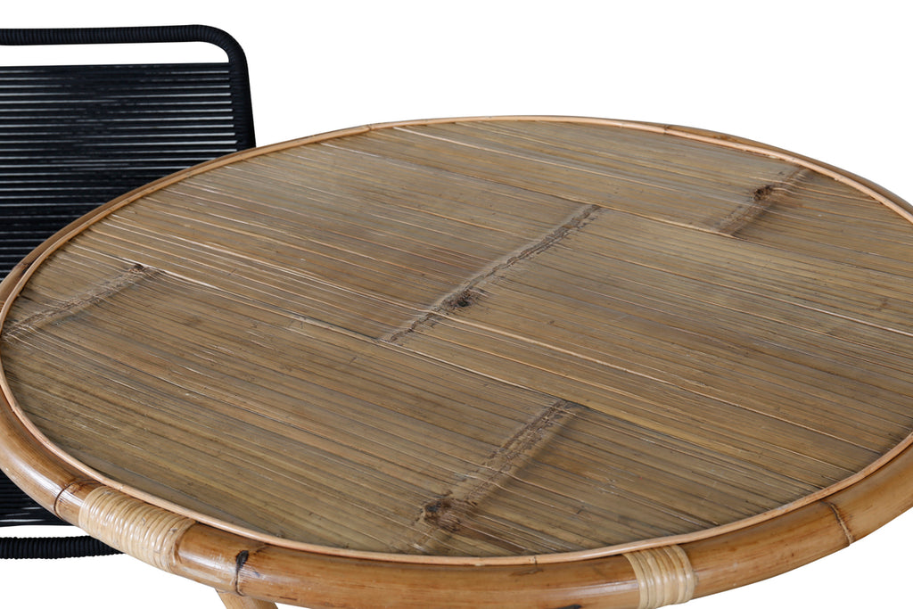 Cane Cafebord ⌀80 + Matstolar 2-pack