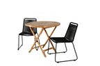 Cane Cafebord ⌀80 + Matstolar 2-pack