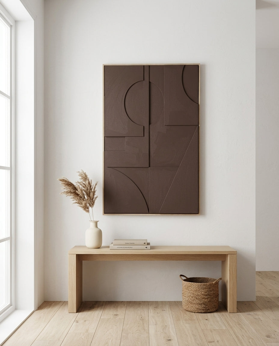 Isabella Relief Väggdekor – Brun 01