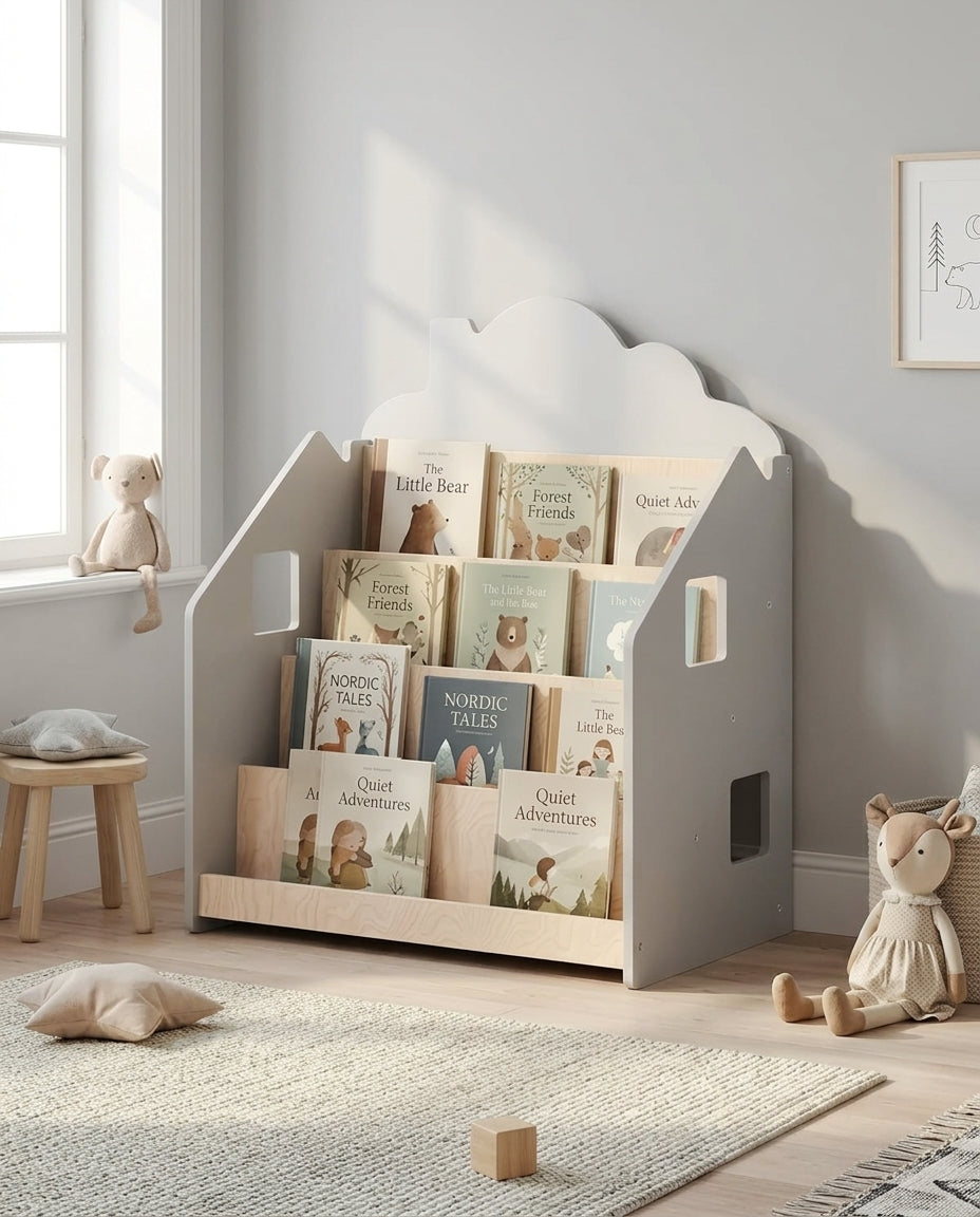 Montessori Bokhylla – Grå