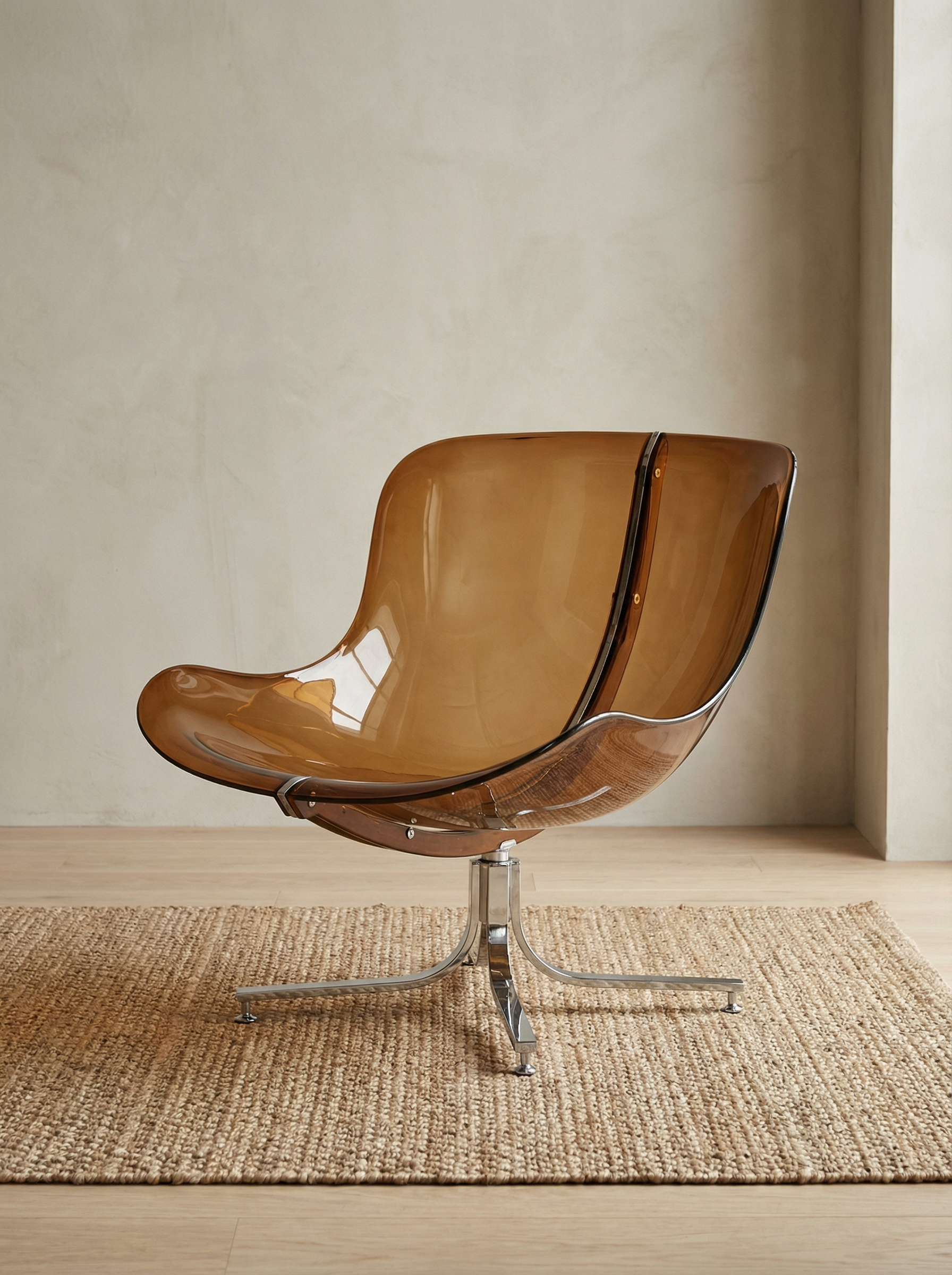 Glossy Loungestol – Brun
