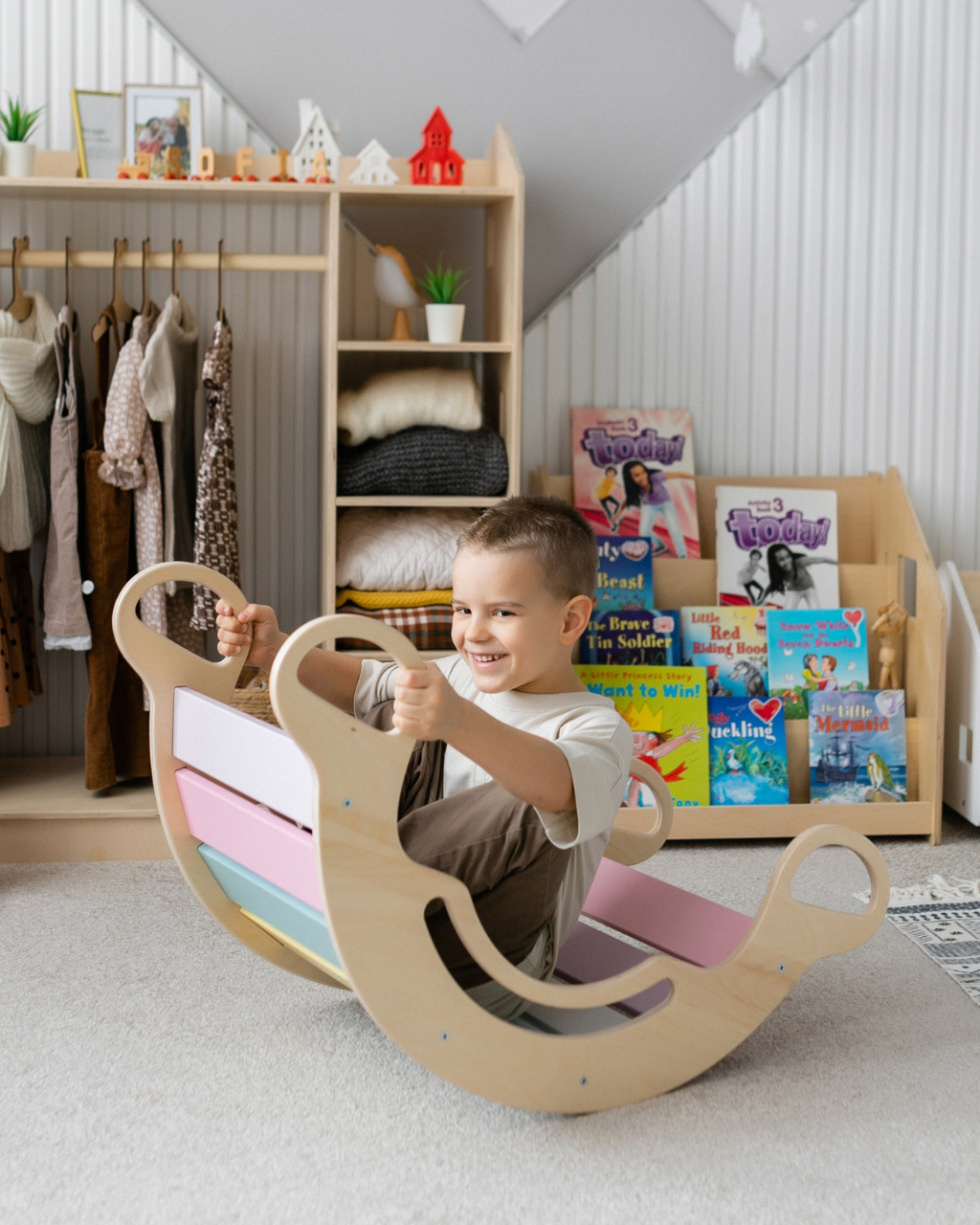 Balancewippe/Rocker Schaukel – Pastel – BusyKids
