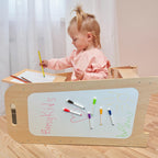 Lärtorn PLAY XL 5-i-1 med aktivitetspanel – mint och gul, 89 cm – Gelb – BusyKids