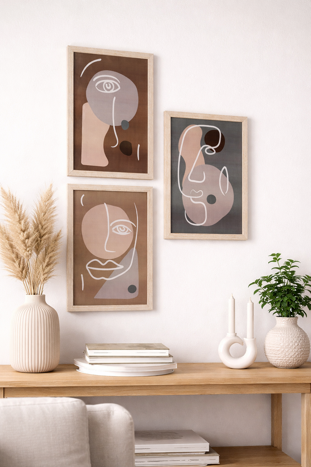 Madison - Set med 3 ramar och glas