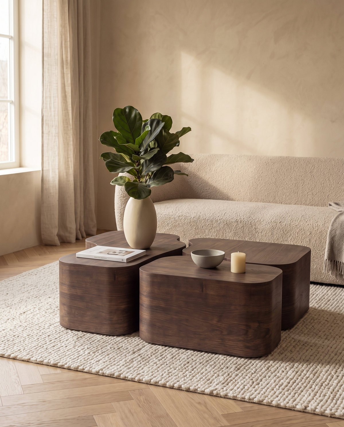 Nordland Soffbord 3-pack – Mocca