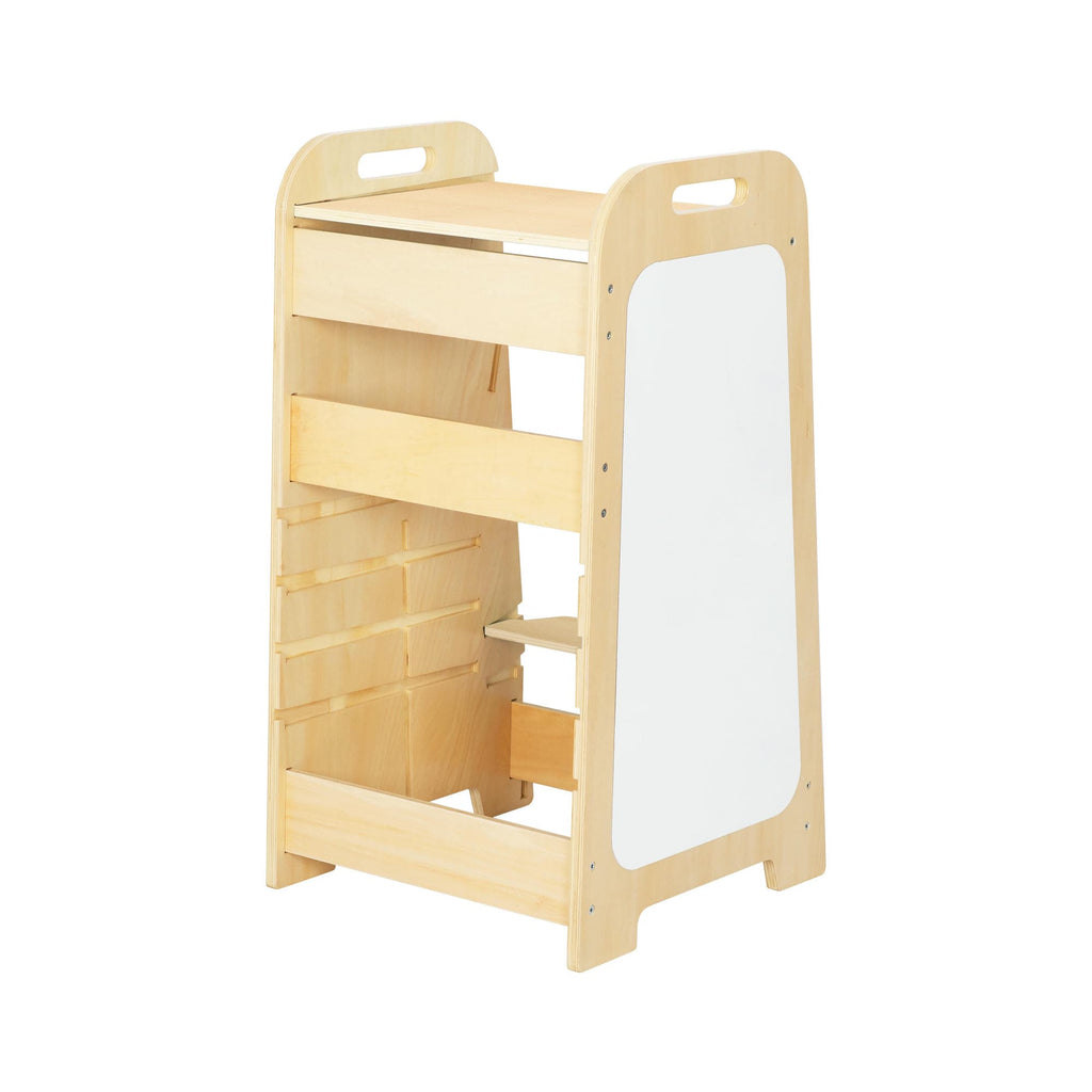 Lärtorn PLAY XL 5-i-1 med aktivitetspanel – mint och gul, 89 cm – Gelb – BusyKids
