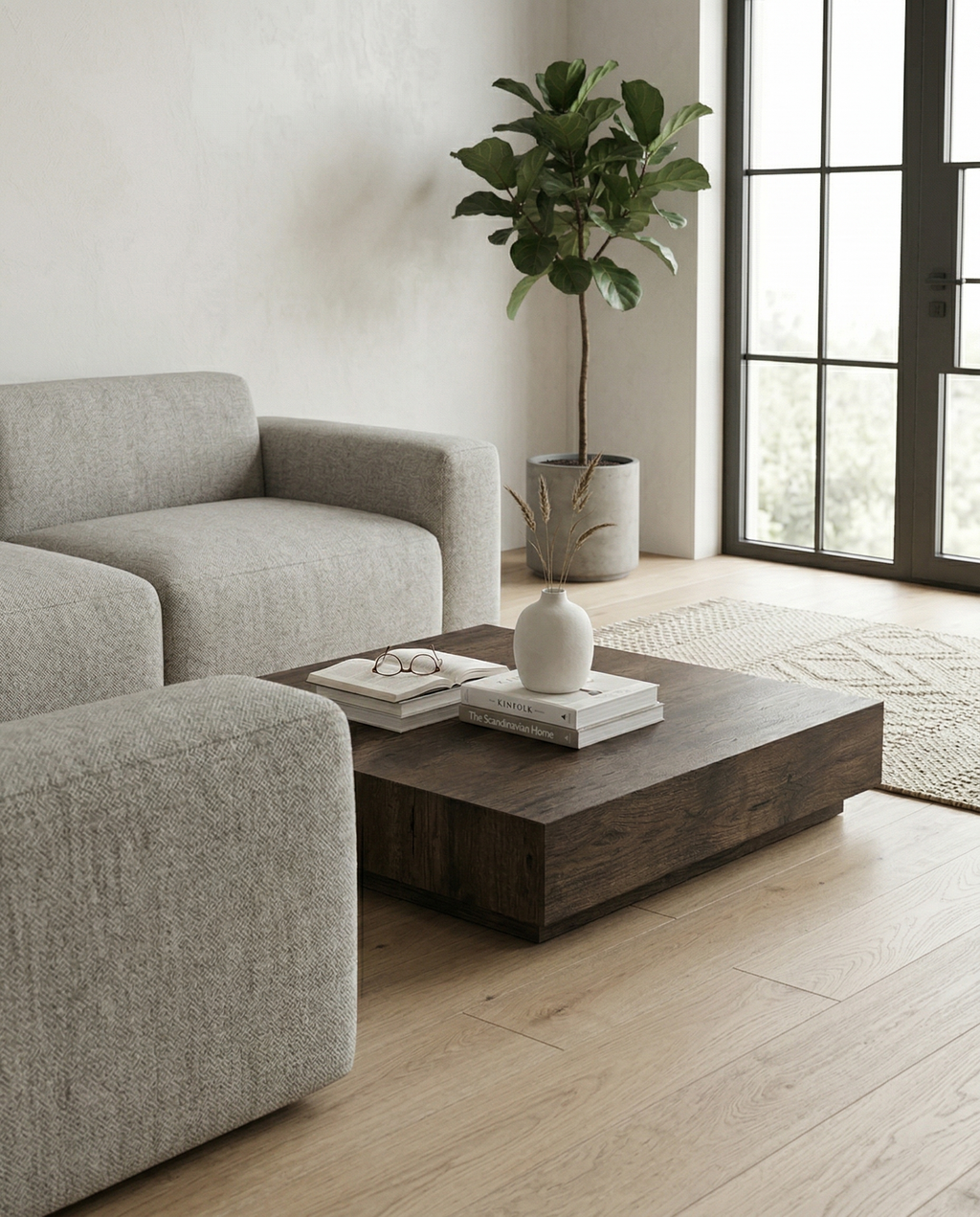 York Soffbord 80 x 80 Mocka