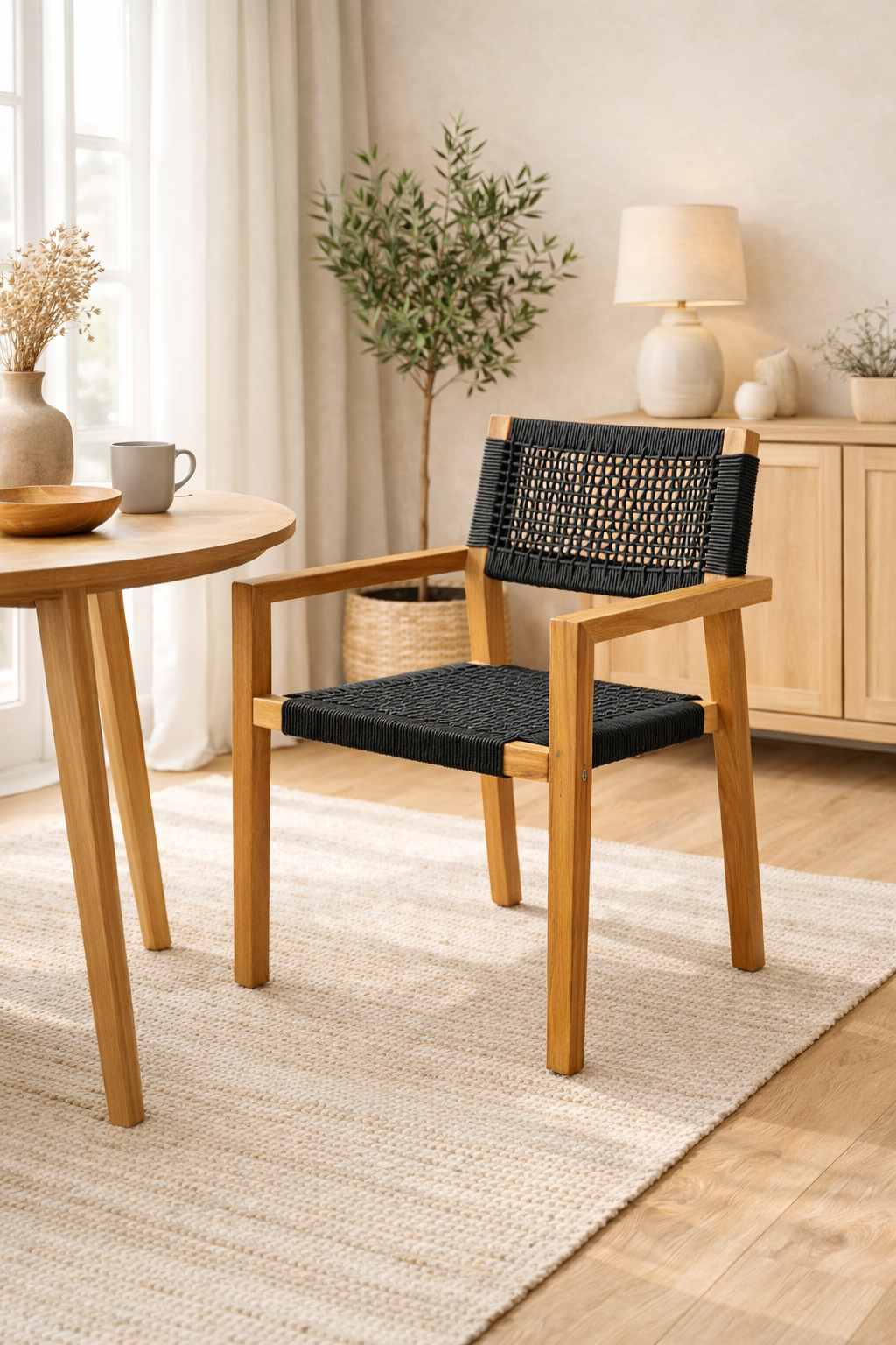 Anzio Matstol – Natural / Black