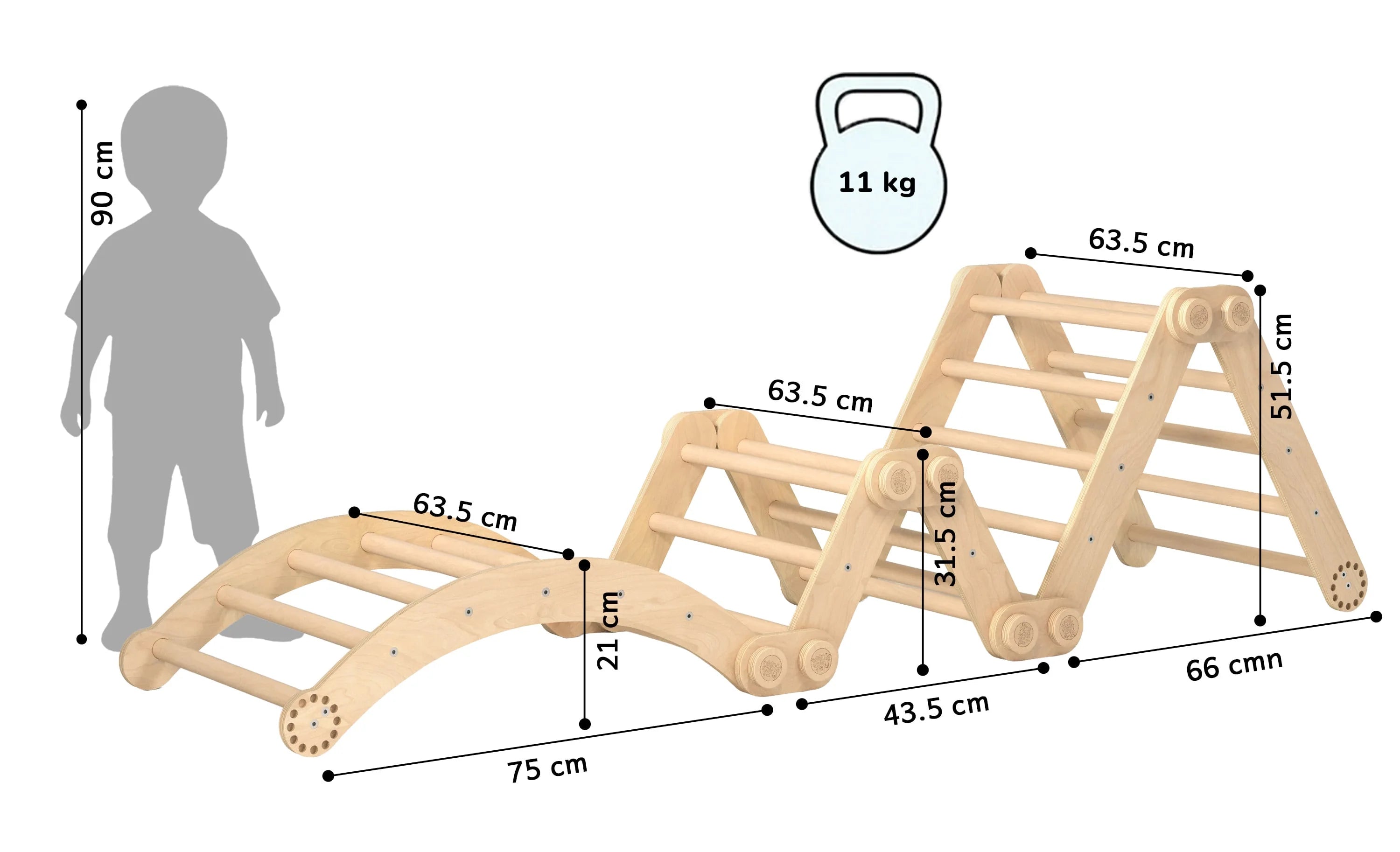 Kletterställning – Regnbågsfärger