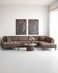 Lido U-Soffa Open End – Brun (Vänsterdivan)