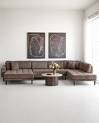 Lido U-Soffa Open End – Brun (Vänsterdivan)
