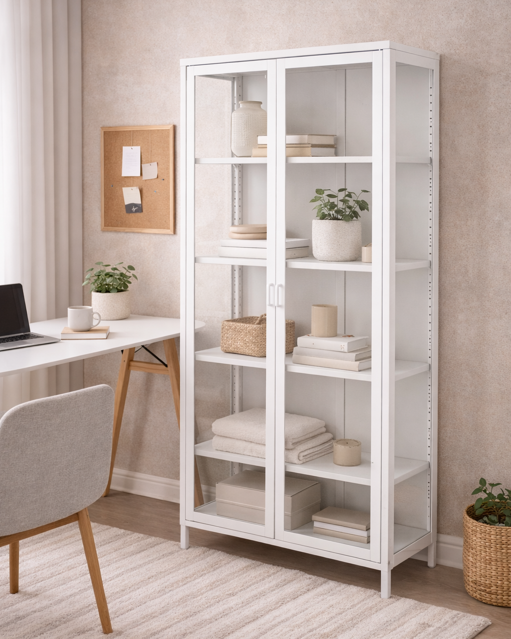 Brisbane Vitrinskåp – Vit